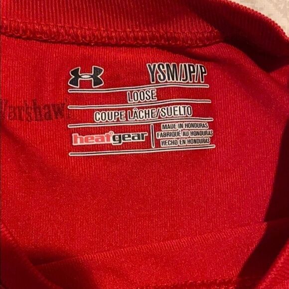 Under Armour Red Heat Gear Boys Short-Sleeve Tee - Picture 5 of 6